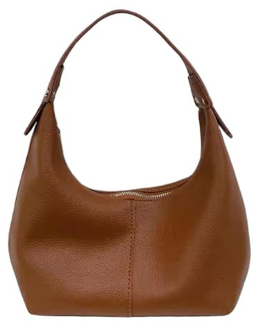 TIAASTAP Einfarbig Hobo Bag PU Leder Handtasche Damen Klein Schultertasche Clutches Vintage Umhängetasche Uni Tasche Henkeltaschen Tote Bag Shoulder Bag for Women