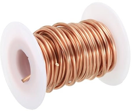 PATIKIL 19.68 Feet Solid Bare Copper Wire,10 Gauge 99.96% Pure Copper Wire 2.5mm Soft Beading Wire Metal Plant Stem Ties for Jewelry Craft (6m)