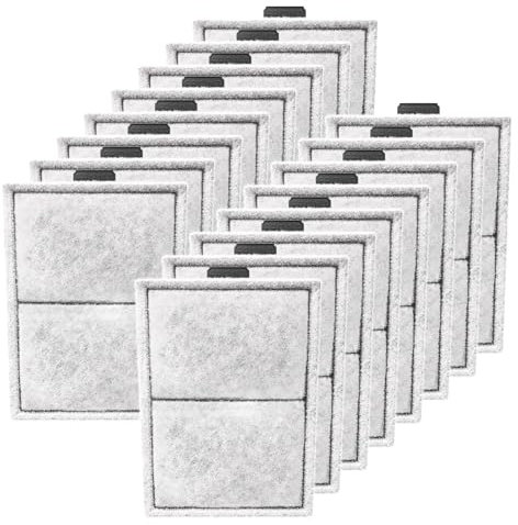 Pryitier 16 Pack PF-L Filter Cartridges Compatible with PF20, PF30, PF40 and PF75 Power Filters, Large Carbon Replacement Aquarium Refill for Fish Tank with Zeolite