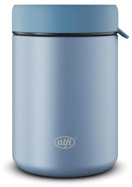 alfi ISO FOOD MUG 350ml, Blau matt, Edelstahl Thermobehälter für Essen, Isolierbehälter für Suppen, Salat, Müsli to go, hält 5 Stunden warm, 10 Stunden kalt, spülmaschinenfest, BPA-frei
