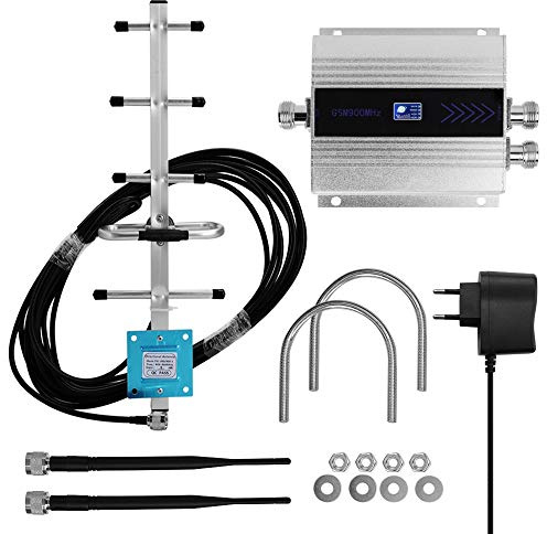 SHUAIGUO Amplificatore del segnale ripetitore del segnale del telefono cellulare ripetitore del telefono cellulare LCD GSM900MHz a doppia estremità con antenna Yagi
