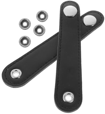 UPKOCH Correa Universal De Fuelle De AcordeóN, Doble Capa, Material SintéTico, Negro, 13.2x2.5x0.5cm, FáCil InstalacióN, Para Principiantes Y Profesores, Con Sujetadores De Repuesto