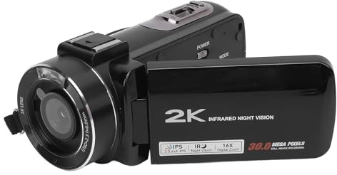 2K Videokamera 16X Digital Zoom Videobandspelare Touch Rotation Screen Fjärrkontroll Travel