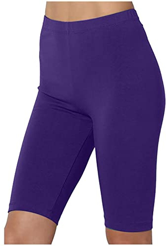 Shorts De Sport pour Femme Couleur Unie Amincissant Pantalon Court De Yoga Taille Haute Legging Short De Sport Femme Élastique Respirant Confortables Jogging Yoga Et Fitness