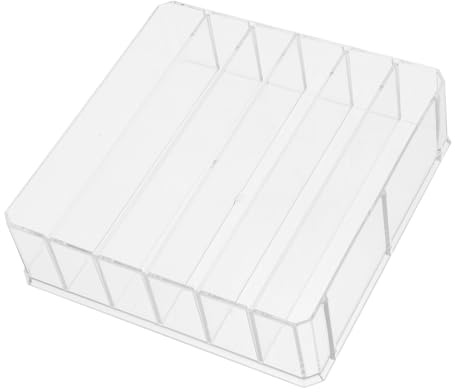 Didiseaon Caja Organizadora De Dinero Acrílica Transparente Con Compartimentos Desmontables Para Oficina Supermercado y Mostrador Bandeja Para Billetes y Monedas Caja De Almacenamiento Multi