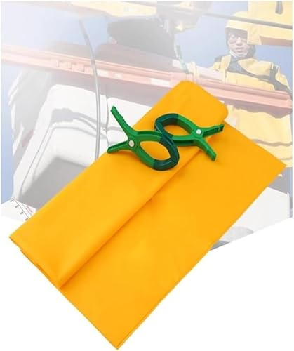 ININOSNP Protección contra descargas eléctricas Manta de Seguridad Aislante for Trabajadores de líneas de Alta tensión, Material Aislante de Resina Amarilla(with Clip,0.4KV/800x1000 mm)