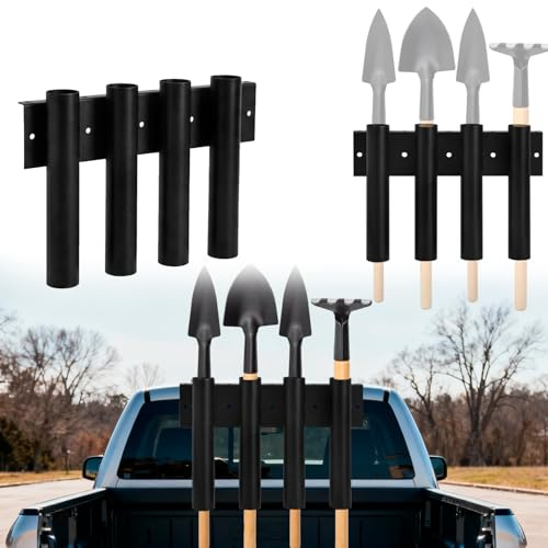 8-Hole Shovel Holder for Truck: 2 Grouped Shovel Storage Tools, Heavy Duty Hanging Tool Rack for Truck, Hanger Accessories for Garden or Garage