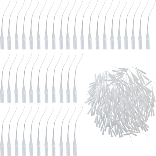 Lotsdonxia Lot de 200 micro pointes de colle de 8 cm, extension d'applicateur de précision en plastique – Contrôle de la pointe fine pour bricolage, laboratoire et loisirs créatifs