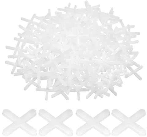 300 Pezzi Distanziatori per Piastrelle, 2 mm Croce per Piastrelle, Piastrella Decorative, Distanziatore per Piastrella, in Plastica, per Parete Pavimento