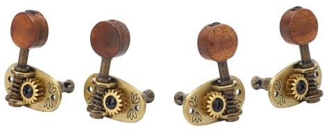 SPYMINNPOO Ukulele Stämpinne Utsökt Metall rosenträ Maskinhuvud för 4 Stränginstrument, Eleganta Träknappar, Enkel Installation för Ukulelespelare