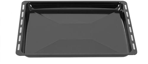 ICQN Backblech 45,5 x 37,5 x 3 cm, Emailliert Fettpfanne für Backofen & Herd, Passend für Bosch, Siemens, Neff, Constructa, Flavel, Simfer, Kratzfest & Rostfrei, 455 x 375 x 30 mm
