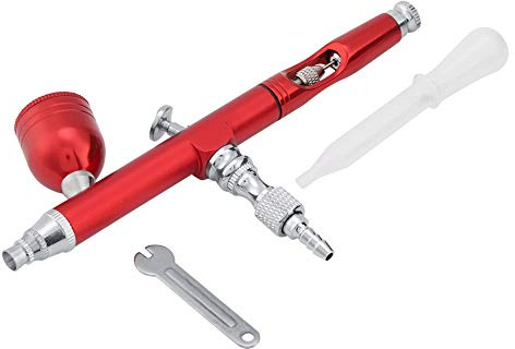Aerógrafo, MAGT 0,3 mm de Doble acción de Gravedad aerógrafo multifunción, Pintura de Arte para Pintura en Aerosol, Tatuaje de uñas, Kit Rojo