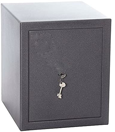 FELGNER Tresor ES 43 KL - Möbeltresor Dokumententresor | Feuerschutz-Isolierung | Einbruch-Widerstandsgrad S2 | Schlüssel Schloss | vorbereitet zur Boden- und Wand-Verankerung | Bohrschutz