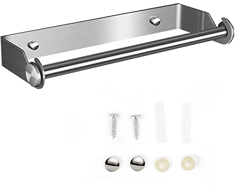 Derouleur Essuie Tout, Derouleur Porte Sopalin, Devidoir Porte Essuie Tout Mural, Distributeur Papier Aluminium Sopalin et Film, Support Sopalin Mural Déroulant de Rouleau Cuisine(Argent)