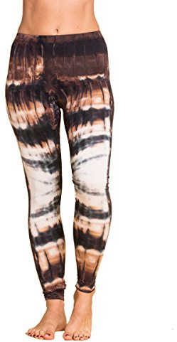 PANASIAM Yoga Leggings Dam - Långa Sporttights Zebramönster | Mjuka & stretchiga, yogaleggings, fitness & fritid, andningsbara, viskos & elastan, handfärgad batik, unikt exemplar