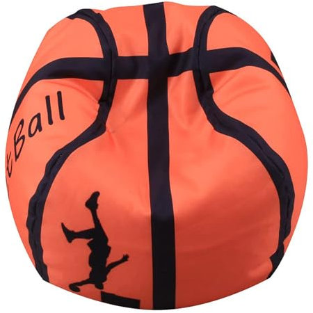maxToonrain Bean Bags Kids,Bean Bag Without FillingToy Teddy Storage Beanbags Chair Cover Girls Boys Bedroom Accessories Birtdays for Indoor Outdoor(Basketball,26 inch)