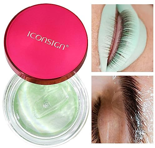 Lash Lift Glue Balm, Upgrade Avocado Lash Lift Glue Adhesive, 0.28oz Strong Sticky Eyelash & Eyebrow Perm Glue Balm for Long Lasting Hold, Brow Lamination Gel