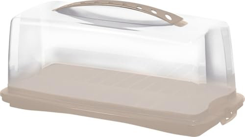 Rotho Kuchenbehälter Fresh meadow rose, elegant, Kuchenbox, 36 x 16.5 x 16.5 cm