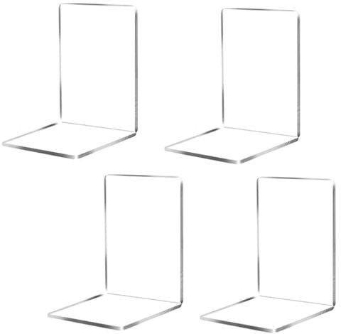 katmerio 4 st genomskinliga akrylbokstöd, kontor, vardagsrum och studierum, skola, bokhandel och bibliotek, skolmaterial