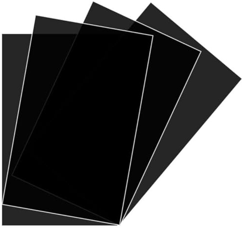 Adesivi oscuranti della luce, 21 x 29 cm, pellicola adesiva per blocco della luce, filtro per elettronica, sveglia, monitor, luce LED, pannelli LCD, 4 pezzi
