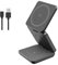 KAPPDE 3 in 1 Wireless Charger Stand Magnetic Foldable Wireless Charging Station for Phone 15 14 13 12 Pro Max IWatch 8 9 Charger(Black)