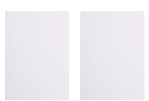 BoardsPlus - Bloc de Papel para Rotafolios blanco liso - Bloc A1 para Pizarra de Caballete, papel de 60 gr/m², 20 hojas (Paquete de 2)