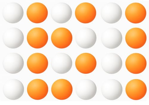 ZOPPER Premium Table Tennis Balls 24-Pack – 12 Orange & 12 White – ABS 40+ Ping Pong Balls for Training, Learning & Recreation