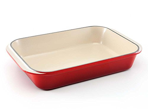 Le Creuset Enameled Cast-Iron 15-3/4-by-10-3/4-Inch Rectangular Roaster, Cherry