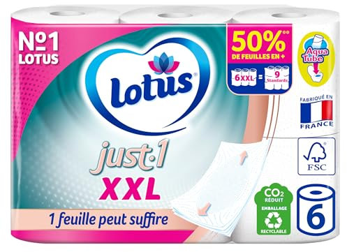Papier toilette LOTUS Just1 XXL - x18 rouleaux