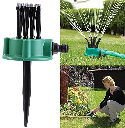 Garsent 2Pcs Garden Sprinkler, Adjustable Automatic Watering Sprinkler Multi-use Lawn Irrigation System for Garden Plants Vegetable.
