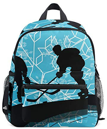 Kinderrucksack Eishockey Spieler Sport Kindergarten Vorschule Tasche für Kleinkinder Mädchen Jungen