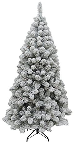 Maury's Albero di Natale Roccaraso Innevato 180h cm- Sintetico, Rami 628, Folto, Realistico, Montaggio Rapido, Supporto Metallico, Decorazione Natalizia, Inodore, Atossico, Stabile - Artificiale