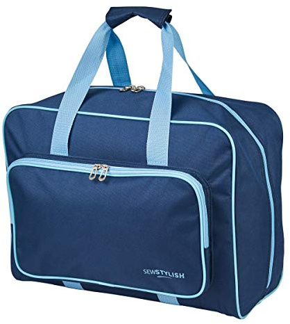 Sewing Online Symaskinväska, marinblå | 46 x 33 x 20 cm | Bärväska för Janome, Brother, Singer, Bernina och de flesta symaskiner - PT660-NAVY