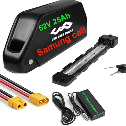 Batterie de vélo 52V 25Ah- Batterie de vélo électrique pour kit de Conversion Ebike 1500W 750W 1000W - Battey pour Tong-Sheng et Autres M (kit de Conversion ebike Batterie)