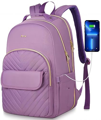 Breold 17,3 Pulgadas Mochila Portátil Mujer Mochila Ordenador Portatil para Viajes Ocio Negocios,Mochila Escolar Niñas para Estudios Universitarios