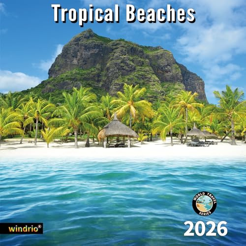 2026 Wall Calendar,Calendar 2026, November 2025 - December 2026, Wall Calendar Tropical Beaches, 12 x 24 Opened,Full Page Months Thick & Sturdy Paper for Calendar Organizing & Planning