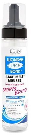 Wonder Lace Bond Lace Melt Mousse - Sports Edition, Maximum Hold | Rosemary Mint Infused | No Residue, Long Lasting Formula with Protecting Edges, Gives Undetectable and Natural Look (250ml)