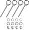 M METERXITY 4-Sets Stainless Eyebolt M6x80mm Shoulder Lifting Eye Bolt with Nuts Washers Male Screw Thread Ring Shoulder Eye Bolts Length 3.15 Inch for Suspending/Fastening