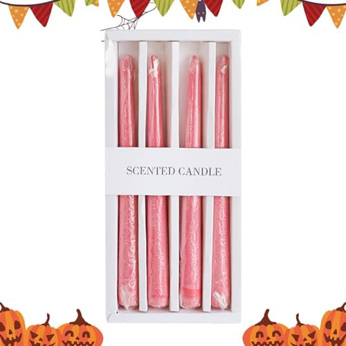 Bougies Effilées Saignantes D'Halloween - Bougies De Cire De Soja Dégoulinant De Sang | Bougies En Forme De Cône À Longues Combustibles Pour Décoration De Fête Effrayante Et Accessoires De Maison Hant