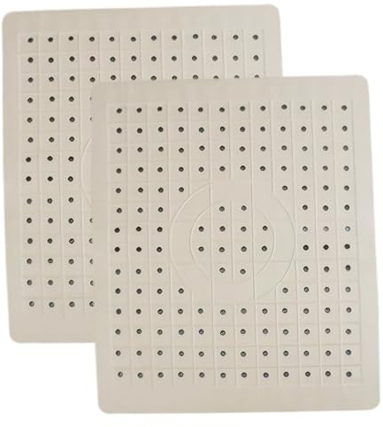 Muzrunq Tapis d'évier antidérapant en Caoutchouc 30, 5 x 25, 4 cm avec Grille de Drainage Rapide, 2 pièces, pour la Maison, Le café, Le Restaurant