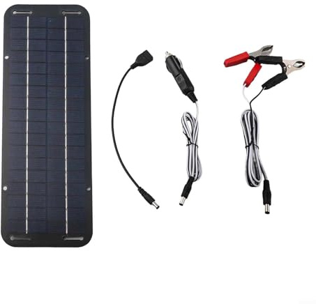 Pannello solare da 30 W, 12 V, kit di ricarica per auto, camper, barca, mantenitore della batteria con uscita USB e protezione impermeabile IP65