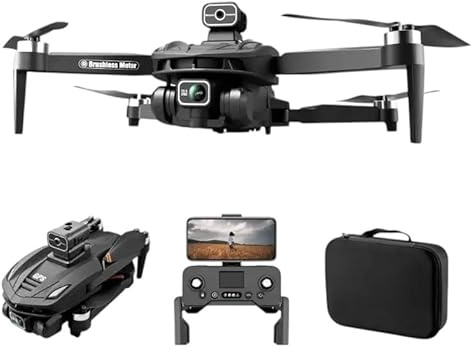 Vassco V168 GPS Drone (2 Batteries), Professional, Remote Control, Black, Advanced, V168, Three Camera System, Adult, 8K Video, 8K Photo, 5G WiFi, with LiPo Battery