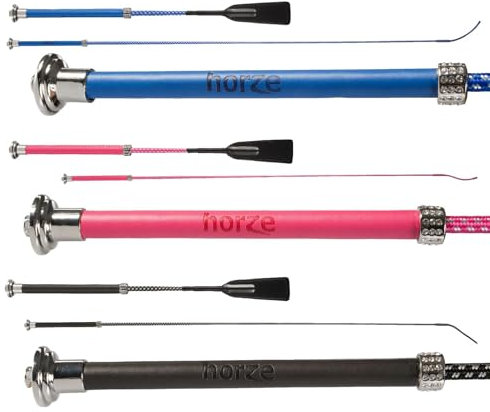 NETPROSHOP Dressurgerte oder Springgerte mit Kristallakzenten 40/100/120cm Auswahl, Groesse:100 cm, Farbe:Pink