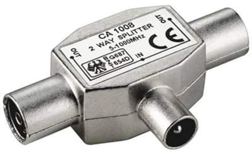 PremiumCord - Divisor de Antena para televisión IEC 75 Ohm 1xM-2xF