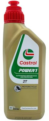 Aceite de motor de 2 tiempos Castrol Power 1 2T – Protección superior, fórmula antihumo, 9 x 1 l.