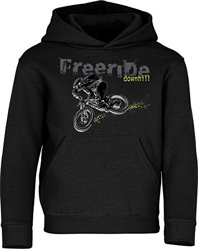 Barn pullover: Freeride Downhill – huvtröja huvtröja pulli cykel present-e pojkar och flickor – cykelförare mountainbike BMX Roller Rad Outdoor pojke barn sport trikot födelsedag