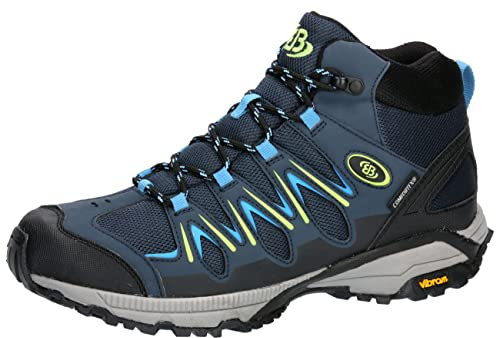 Brütting Unisex Expedition Mid Trail Running Shoes, Navy Blue Lemon, 10 UK