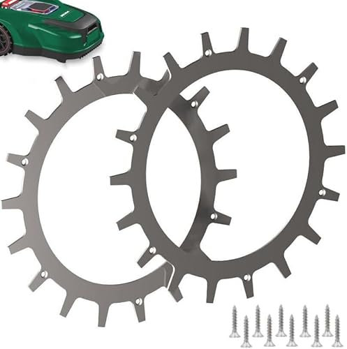 Spikes für Parkside Mähroboter PMRA/PMRDA/PAMR/PAMRS – Edelstahl -Gesenkte Schraubenlöcher-Entgratet- 12x Edelstahl Schrauben- Traktionsverbesserung für Mähroboter – Rasenmäher 200 mm