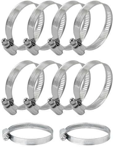 KGDUYC 10 pz fascette stringitubo ad anello 10-16 mm, fascette stringitubo regolabili in acciaio inox 304, fascette stringitubo antiruggine, per tubi benzina, tubi diesel, tubi acqua, tubi gas casa