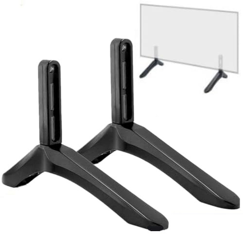 Supporto universale per TV, compatibile con la maggior parte delle TV da 32-55 pollici, gambe per Smart TV, base di ricambio per TV a schermo piatto, senza foratura necessaria Loopunk